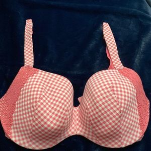 38DDD Lane Bryant pink gingham bra